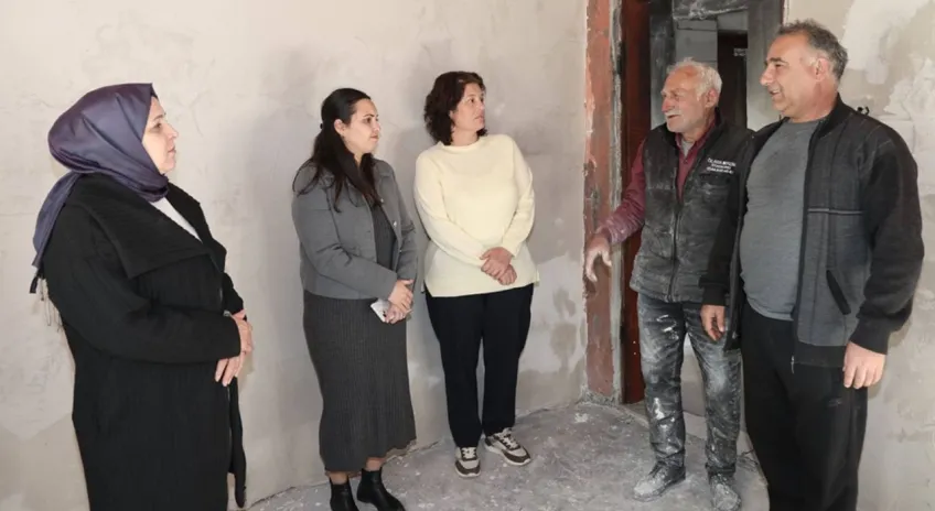 Aksu Belediyesi’nden yangın mağduru aileye destek