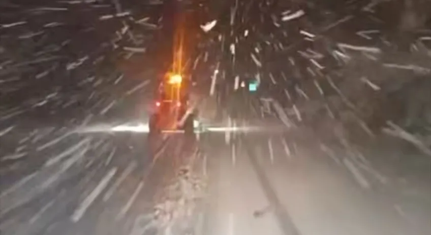 Alacabel’de kar yağışı başladı