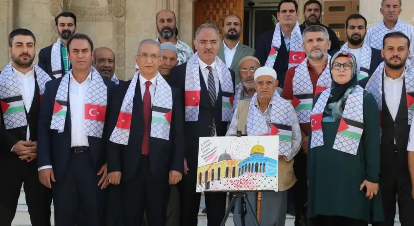 Eyyübiye'de Filistin'e destek resim sergisi