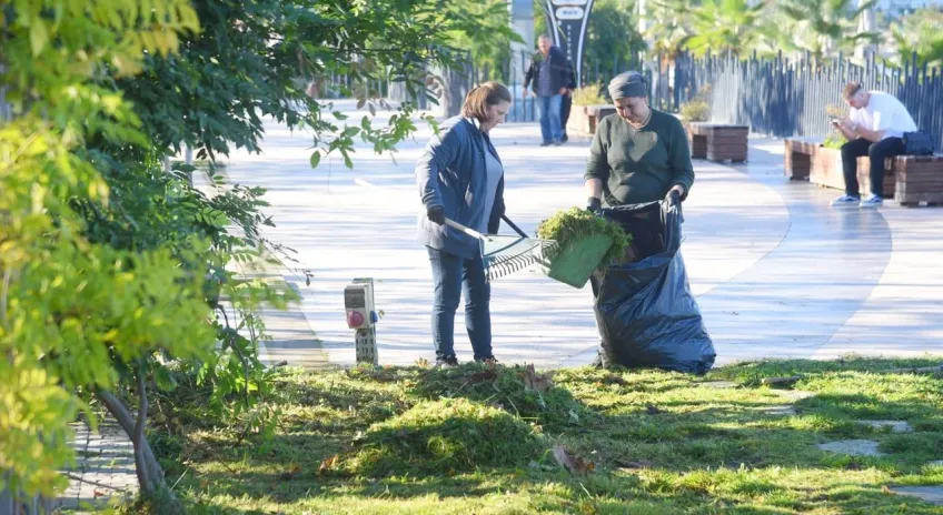 Giresun Belediyesi sonbahar temizliği yapıyor
