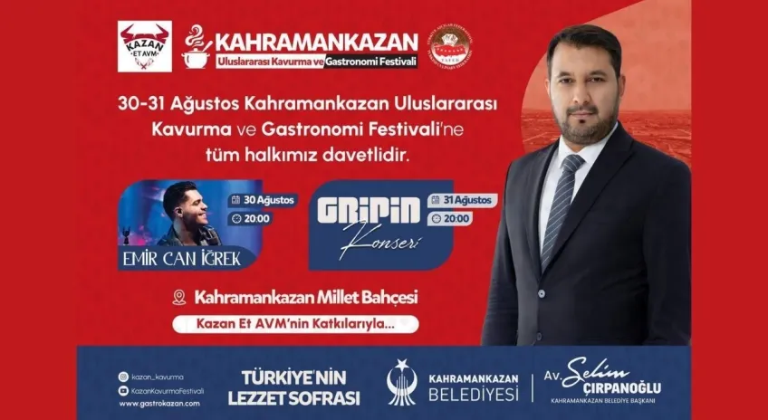 Kahramankazan'da etin ve lezzetin festivali başlıyor!