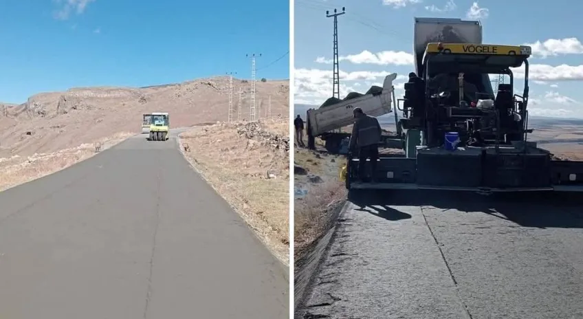 Kars'ın Susuz ilçesi Erdağı Köyü'nde SSB beton yol yapım işi başladı