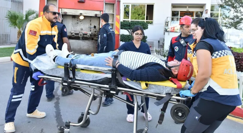Kepez Belediyesi’nden gerçeğini aratmayan tatbikat