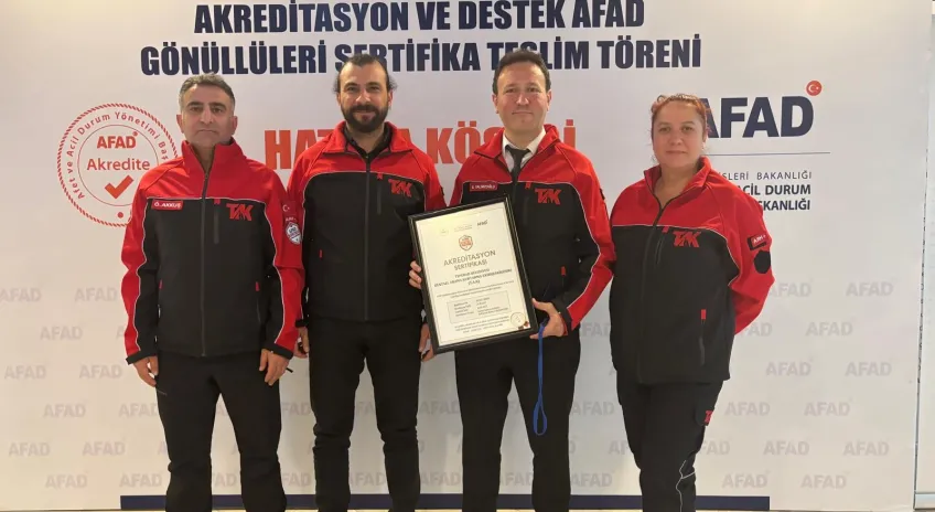TAK Ekibi AFAD Gönüllüsü Olarak Akredite Edildi