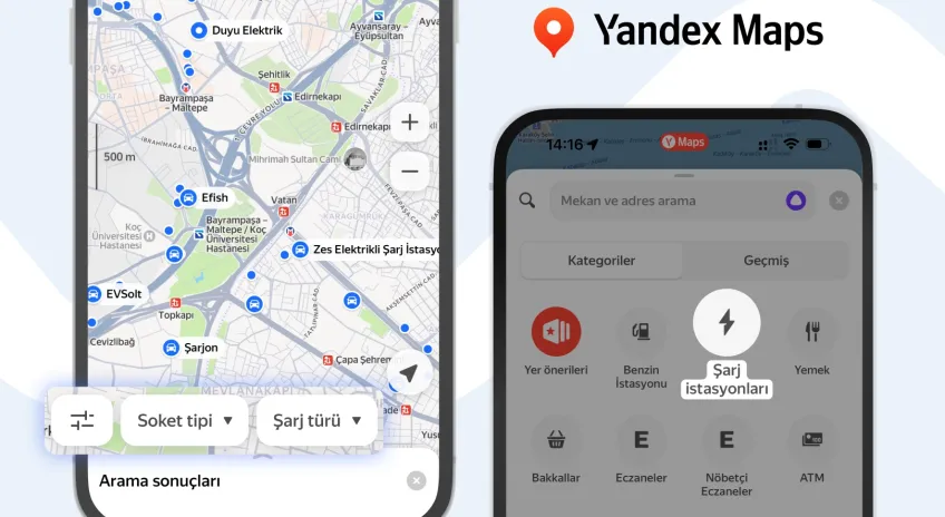 Yandex Maps ile En Yakın Şarj İstasyonu Elinizde