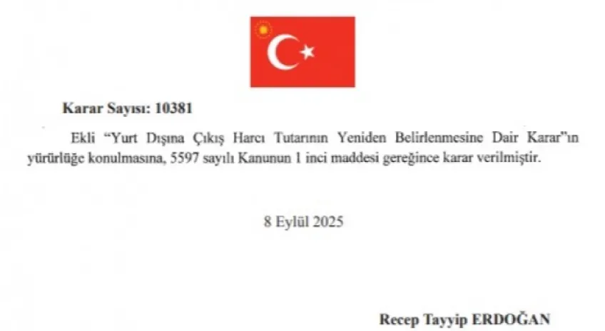 Yurt Dışı Çıkış Harcı 1000 TL Oldu! Resmi Gazete’de Yayımlandı